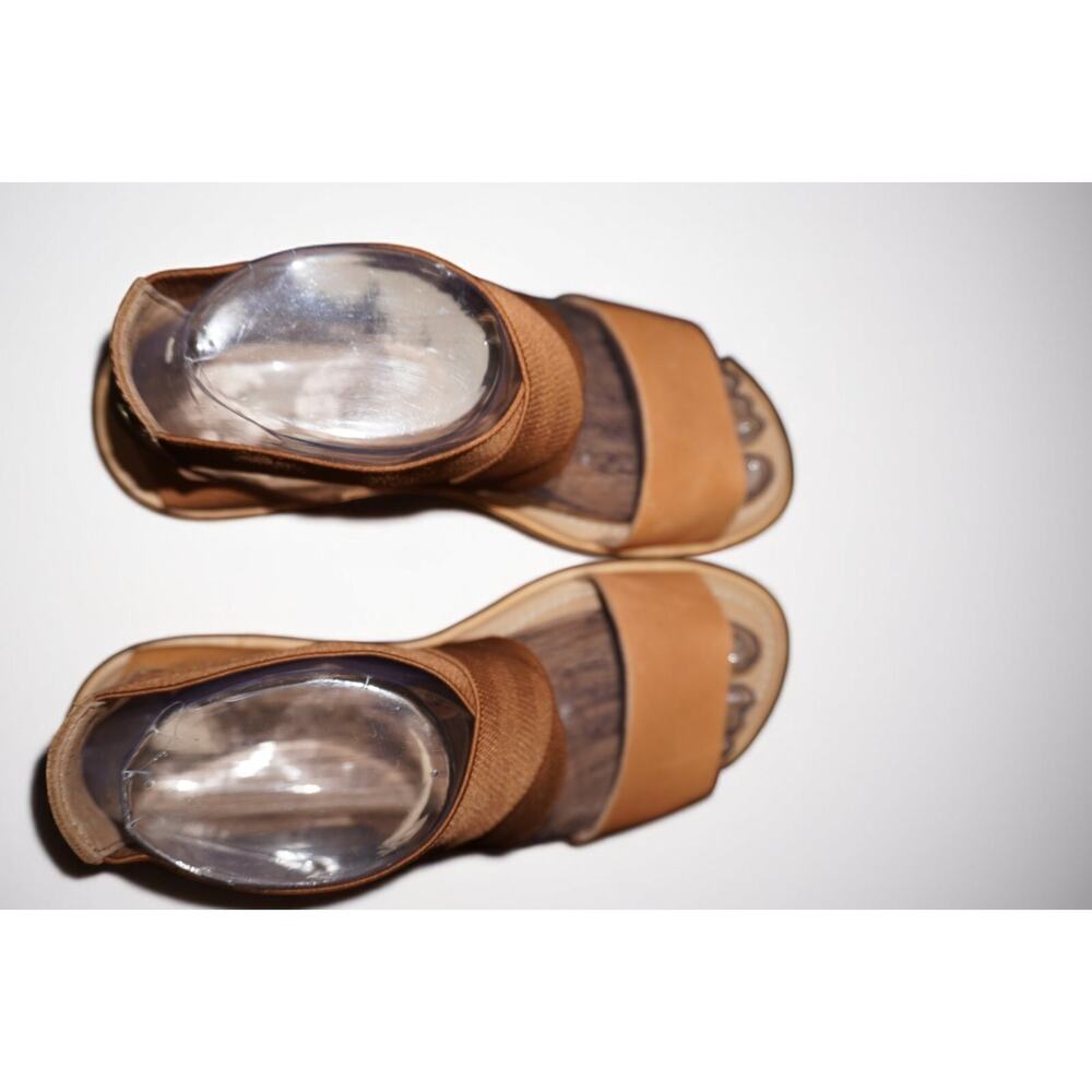 Sorel Ella Crisscross Leather Sandals Camel Brown Women 7.5 - Picture 9 of 13